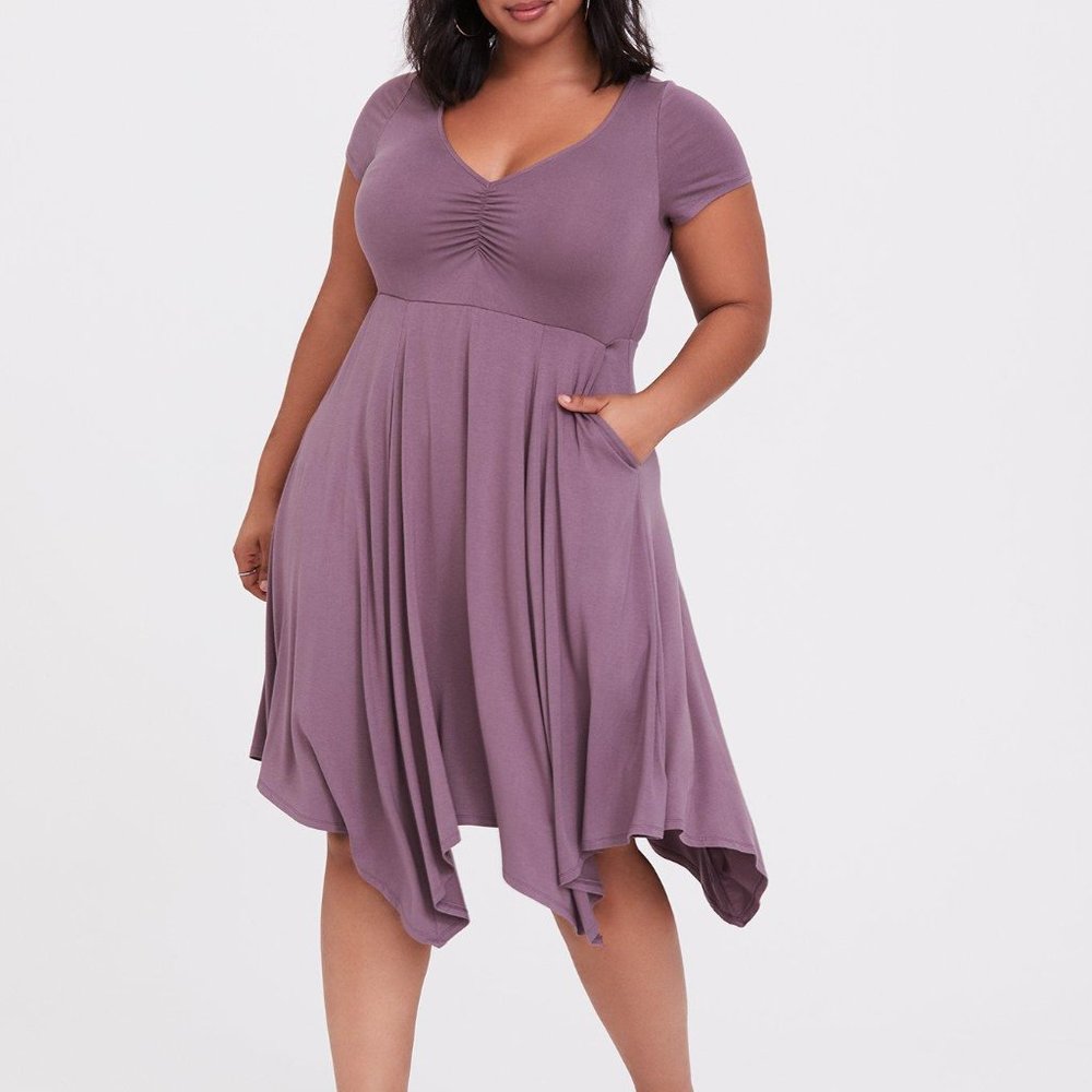 Torrid Midi Jersey Skater Dress